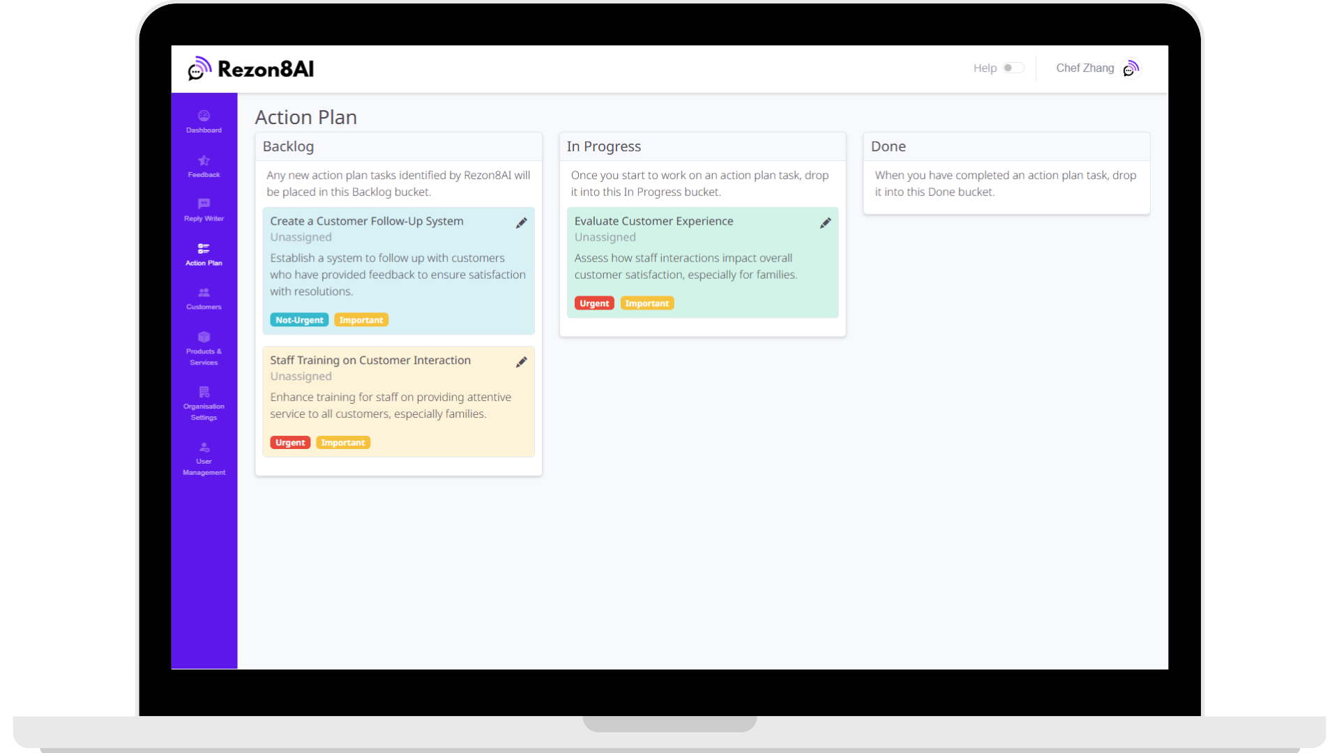 Action Plan Screenshot